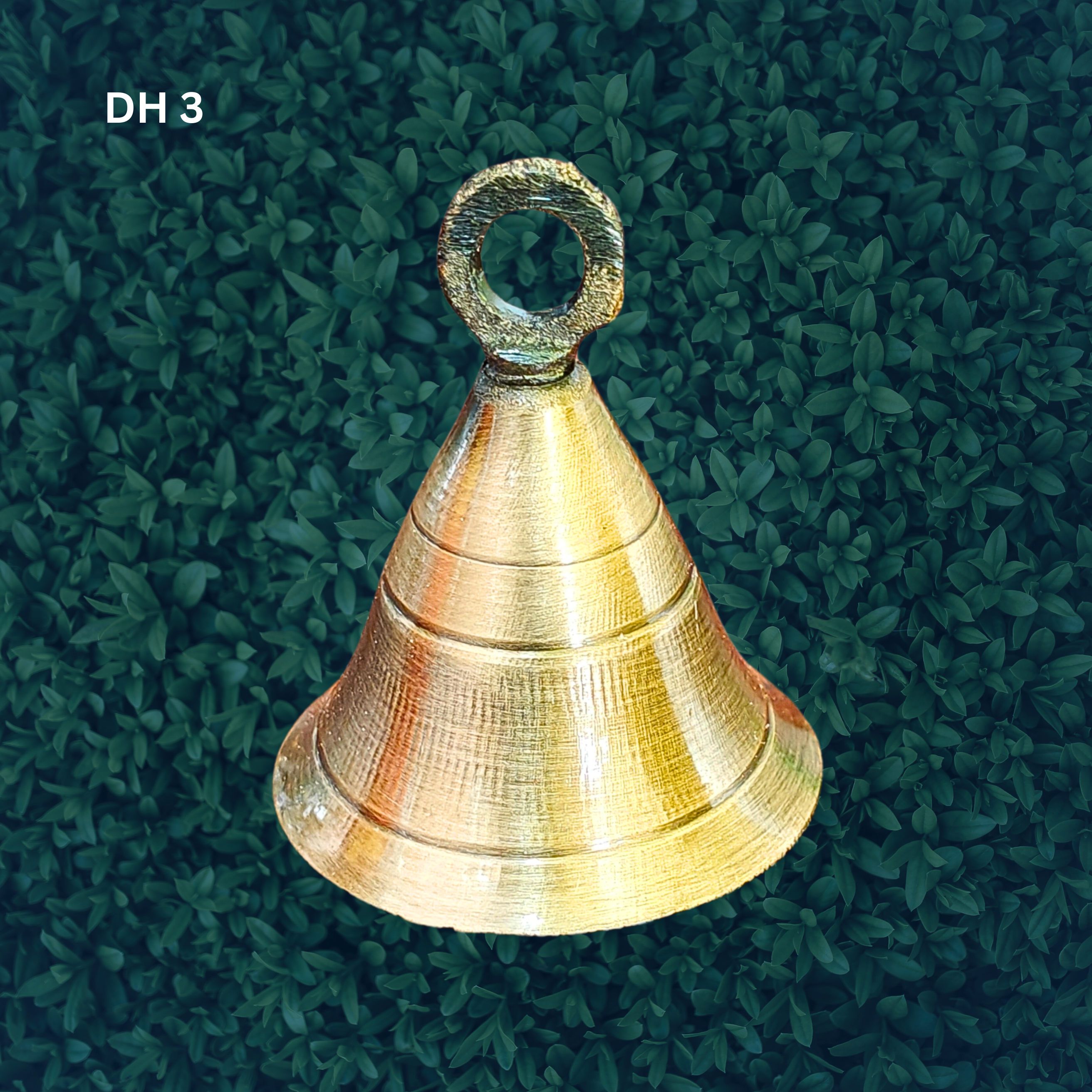 Pooja Bell – Wide Base Brass Finish DH 3
